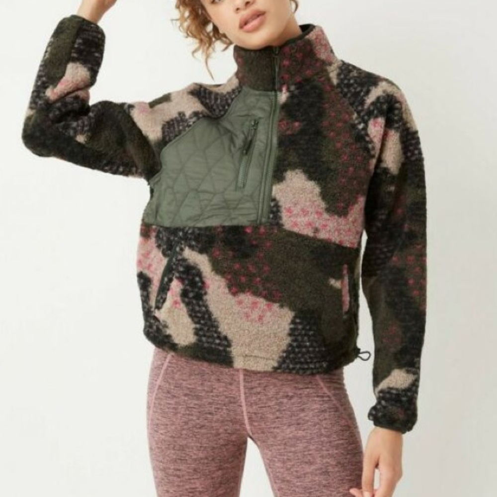 Joy Lab xs fleece pullover zipper pockets 1/4 zip